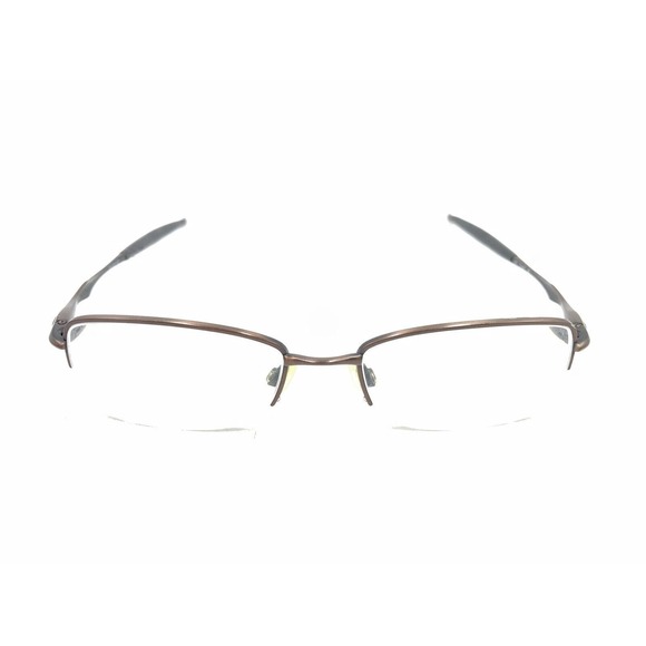 Oakley Sculpt 4.0 Toast Brown Half Rim Eyeglasses Frames 52-18 142 Men Women - Picture 2 of 12